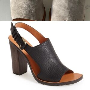 Derek Lam 10 Crosby Jemina Suede Leather Sport Sandal, Graphite, Size 6